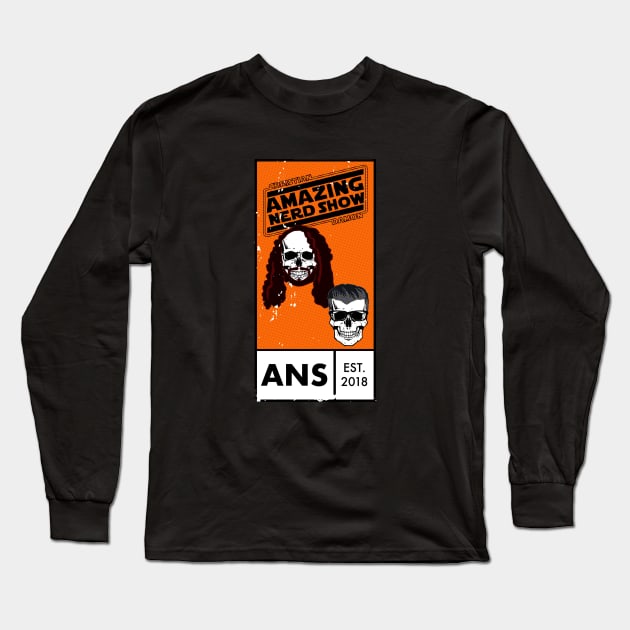 Amazing Nerd Show Comic Book Corner Distressed Long Sleeve T-Shirt by The Amazing Nerd Show 